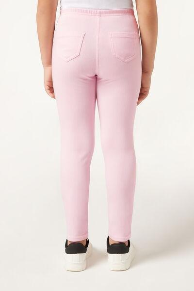 Pink Denim Sports Pants, Kids Unisex, , large image number 2