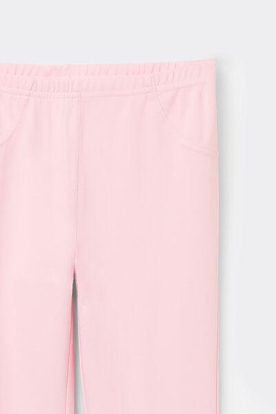 Pink Denim Sports Pants, Kids Unisex, , large image number 3