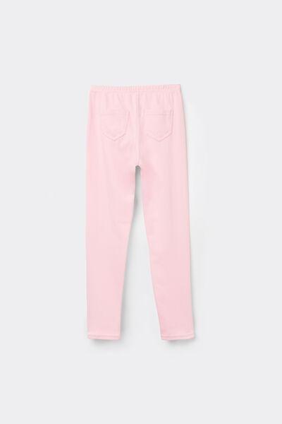 Pink Denim Sports Pants, Kids Unisex, , large image number 4