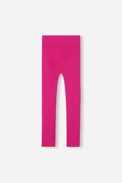 Pink Ribbed Leggings, Kids Girls, , large image number 1