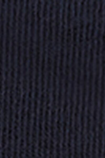 Navy Breathable Long Cotton Socks, Kids Unisex, Blue, large image number 2