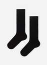 Black Breathable Cotton Long Socks, Kids Girls