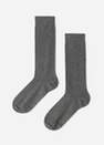 Grey Blend Breathable Cotton Long Socks, Kids Girl