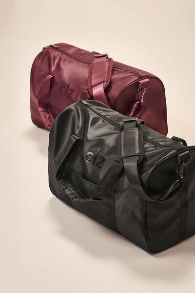 Black Zippered Athleisure Bag, Black, large image number 0