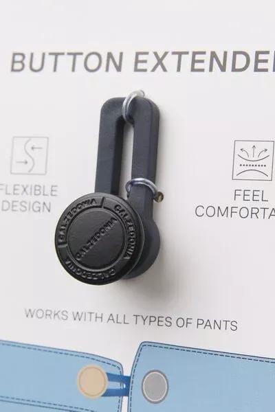 Black Cotton Button Extender, Black, large image number 1