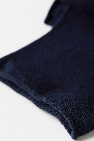 Navy Cuffless Short Socks, , large image number 1