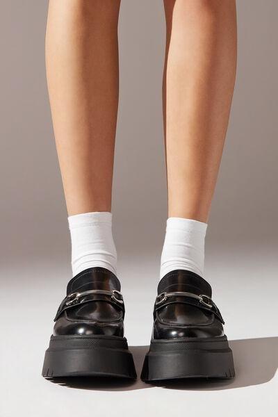 White Trim Detail Short Socks, , large image number 0