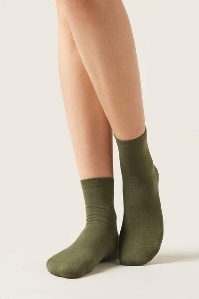 Green Trim Detail Short Socks, , large image number 0