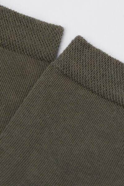 Green Trim Detail Short Socks, 5501_607D, medium