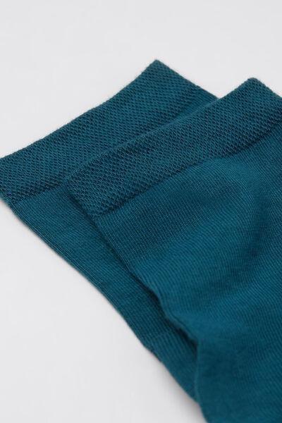 Blue Trim Detail Short Socks, , large image number 1