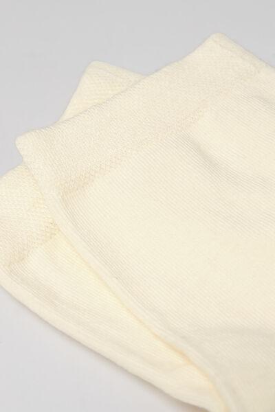 White Trim Detailed Short Socks, , large image number 2