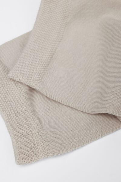 Grey Trim Detail Short Cotton Socks, 5501_703D, medium