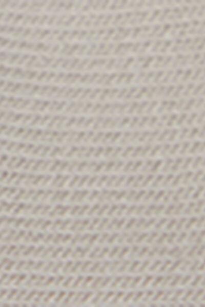 Grey Trim Detail Short Cotton Socks, 5501_703D, medium