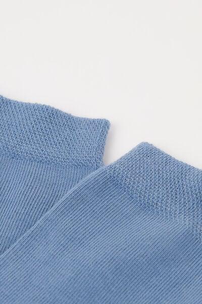 Blue Trim Detail Short Socks, No Colour, large image number 1