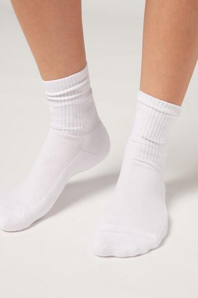 White Short Sport Socks, Women - One-Size, , large image number 0