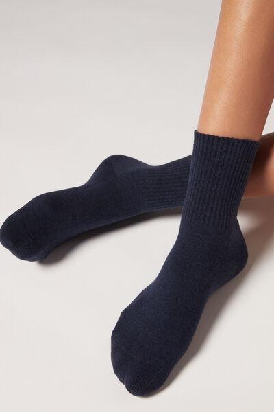 Dark Denim Blue Short Sport Socks, Women - One-Size, , large image number 0
