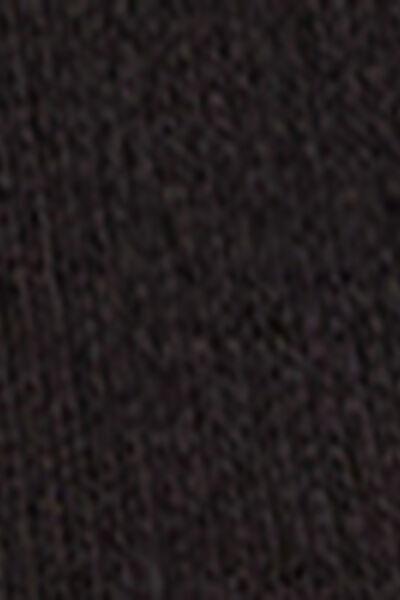 Black Seamless Short Linen Socks, Black, large image number 2
