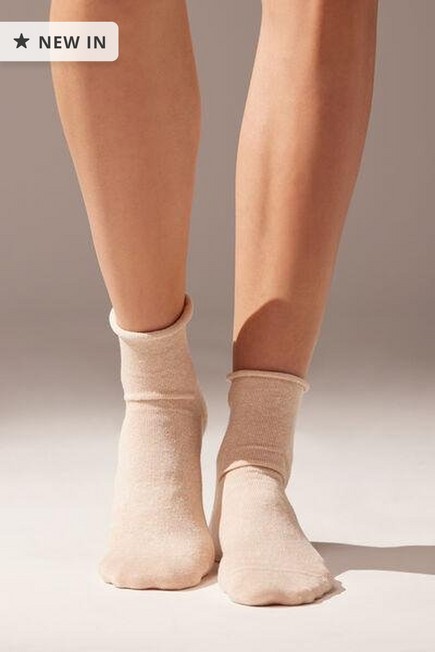 Calzedonia - NATURAL Seamless Short Socks with Linen
