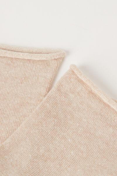 NATURAL Seamless Short Socks with Linen, , large image number 1