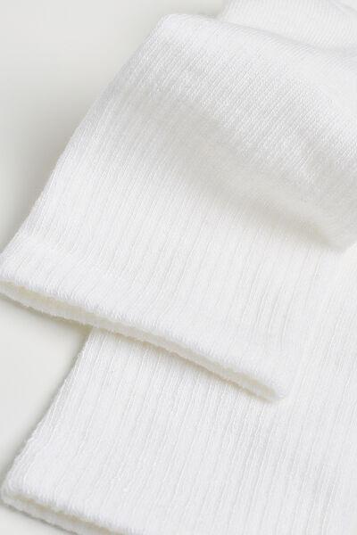 White Sport Cashmere Short Socks ,Women, , large image number 2