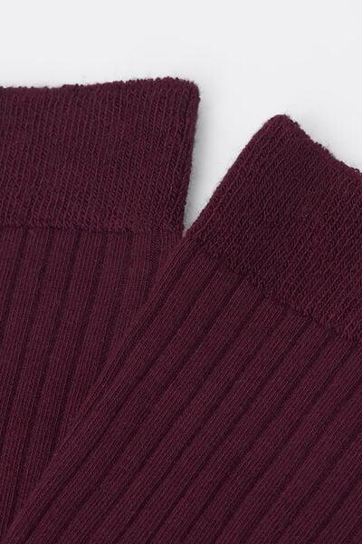 Burgundy Short Cashmere Socks, 5501_174D, medium