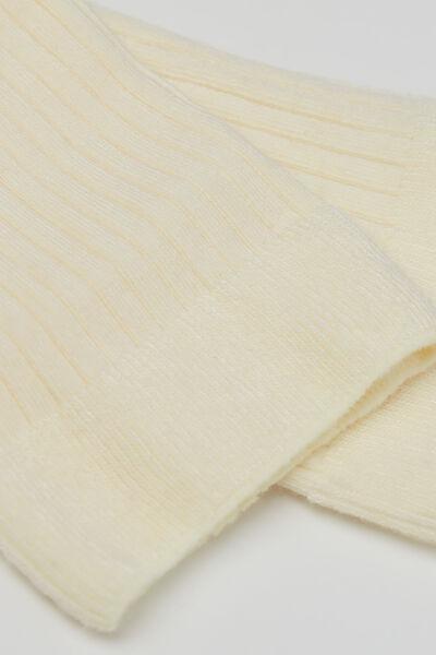 Cream Cashmere Short Socks, , large image number 2