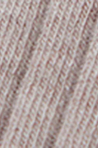 Grey Short Ribbed Socks, Natural Sand Blend, large image number 2