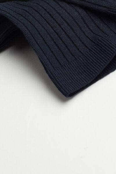Blue Cashmere Short Socks, , large image number 1