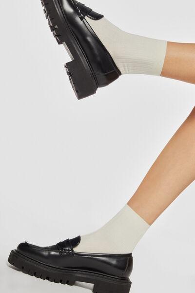 Cream Short Socks, , large image number 0
