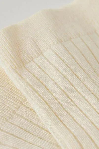 Cream Short Socks, Milk White, large image number 2