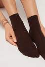 Brown Short Socks With Cashmere
