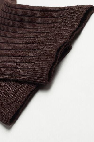 Brown Cashmere Short Socks, , large image number 1