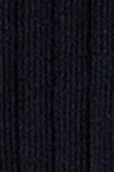 Blue Ribbed Short Socks, Blue, large image number 2