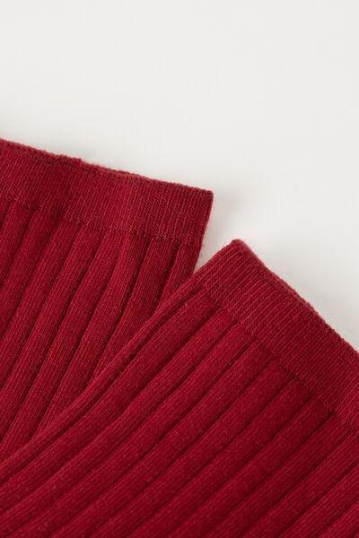 Calzedonia - Red Ribbed Short Socks