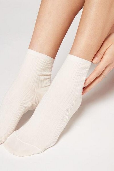 Calzedonia - White Ribbed Short Socks