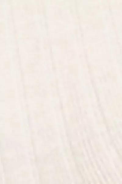 White Ribbed Short Socks, Milk White, large image number 2