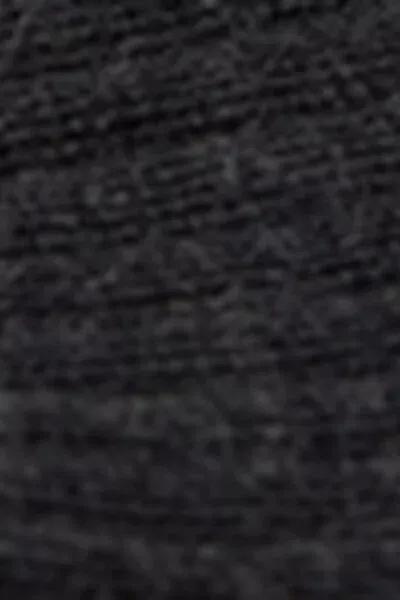 Grey Ribbed Short Socks, Charcoal Grey Blend, large image number 2