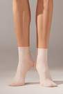 Calzedonia - Pink Ribbed Short Socks
