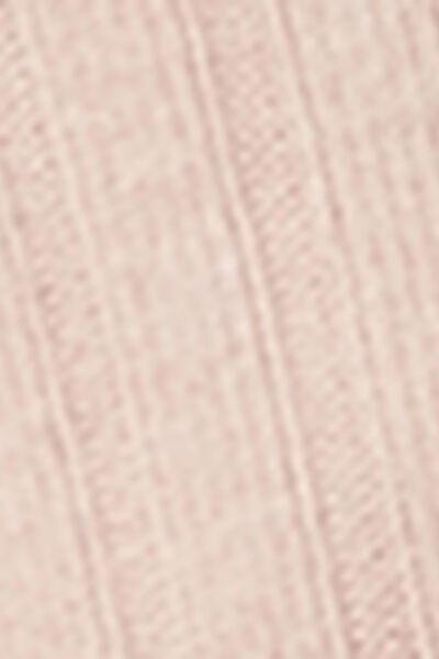 Pink Ribbed Short Cotton Socks, No Colour, large image number 3