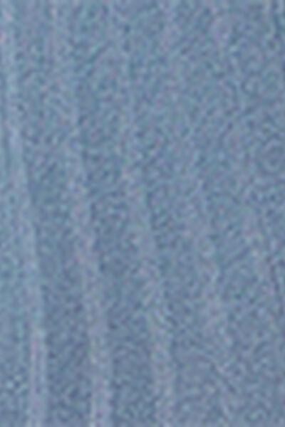 Blue Ribbed Short Cotton Socks, No Colour, large image number 2