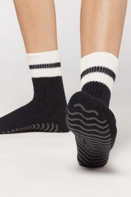Calzedonia - BLUE Unisex Non-Slip Socks with Cashmere and Wool