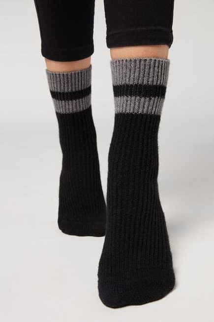 Calzedonia - Black Non-Slip Socks, Women
