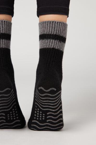 Brown Non-Slip Short Socks, , large image number 1