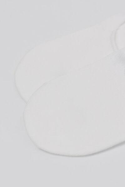 White Stretch Invisible Socks, , large image number 1