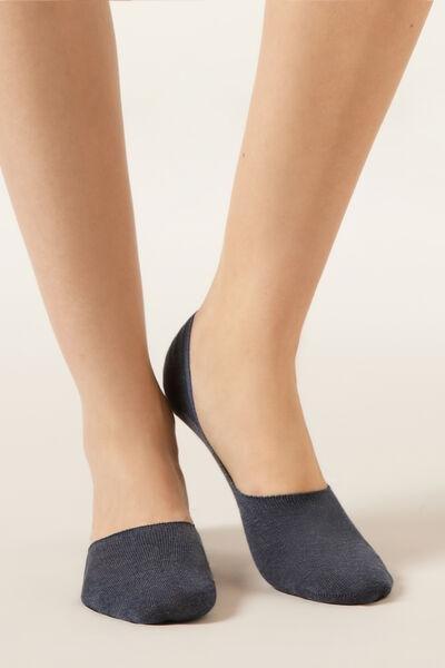 Navy Invisible Cotton Socks, Blue Denim, large image number 0