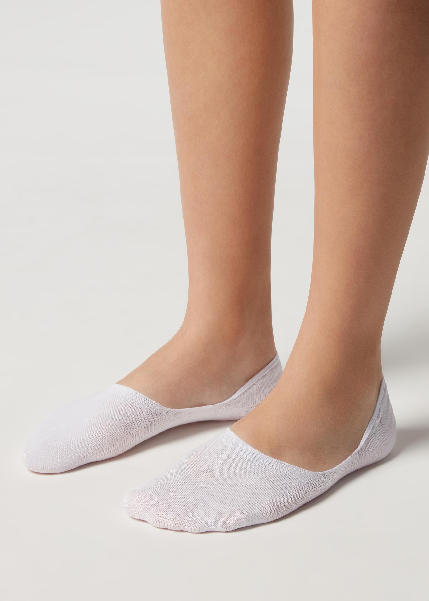 White Invisible Socks, , large image number 1