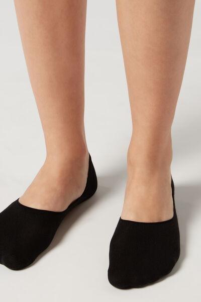 Calzedonia - Black Cotton Invisible Socks, Unisex