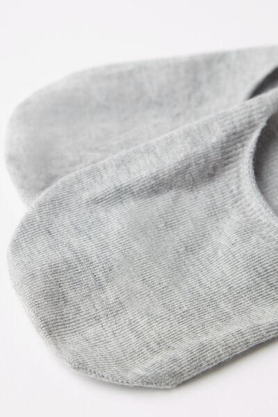 Grey Invisible Socks, , large image number 1