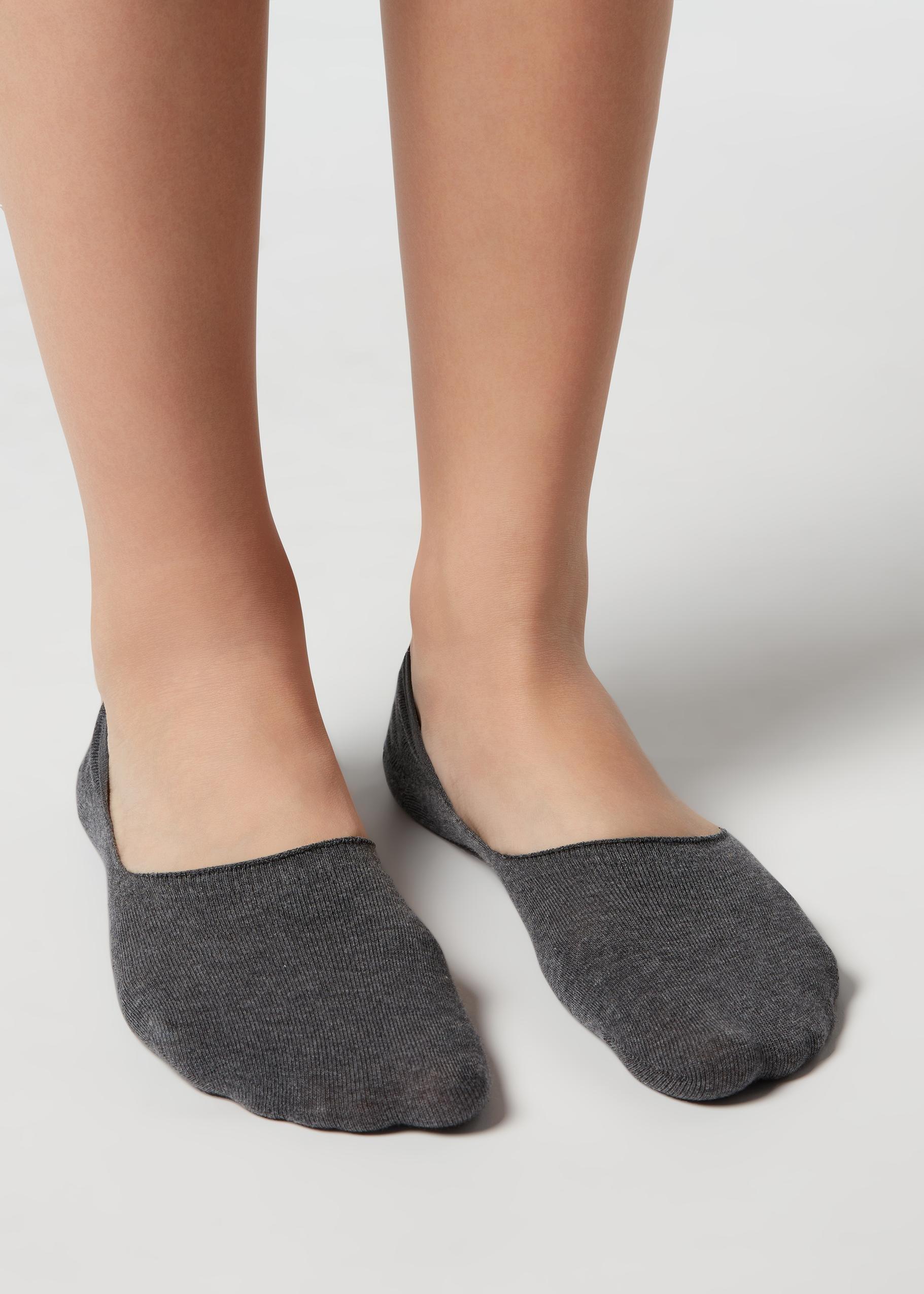 Grey Invisible Socks, , large image number 1