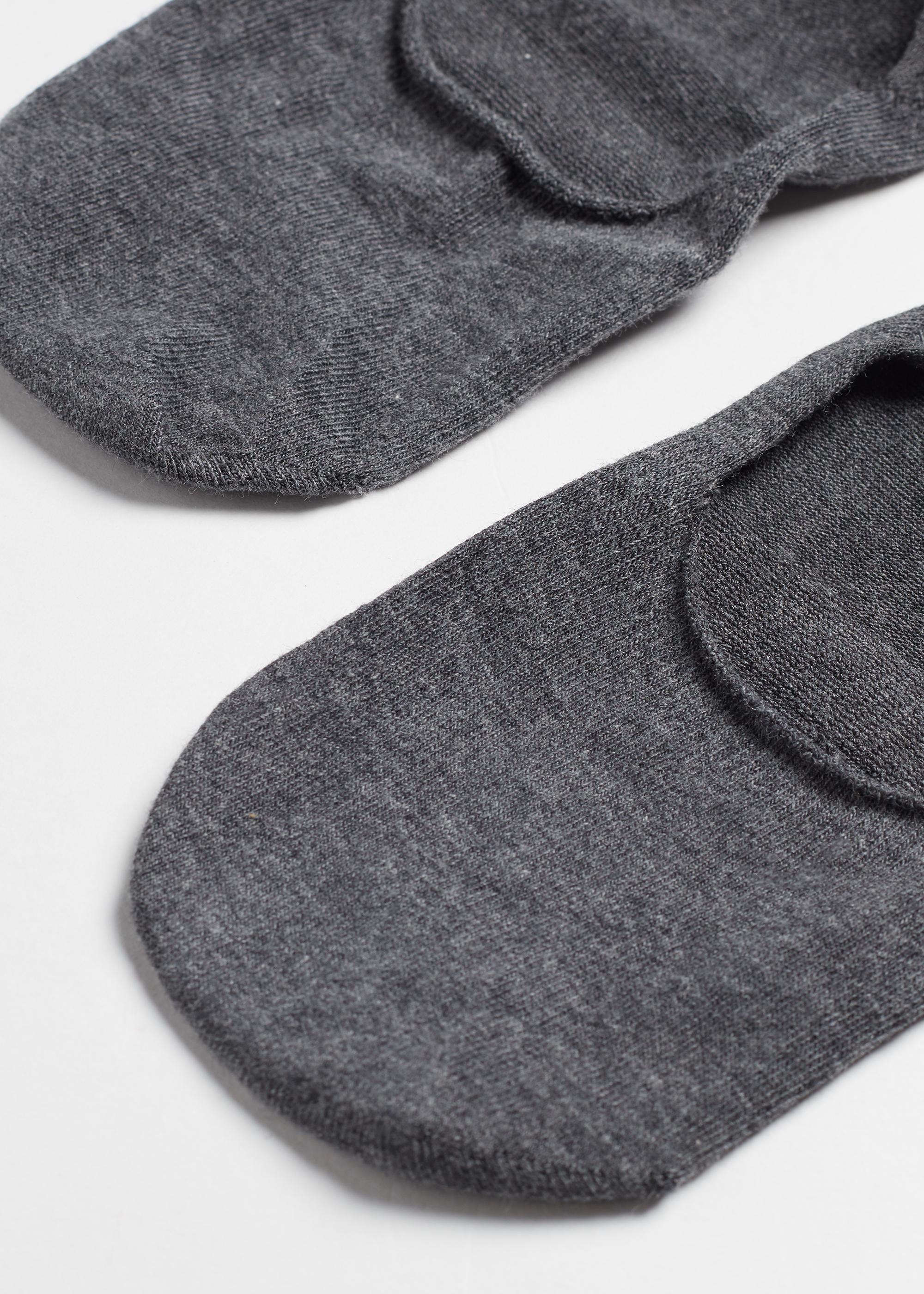 Grey Invisible Socks, , large image number 2